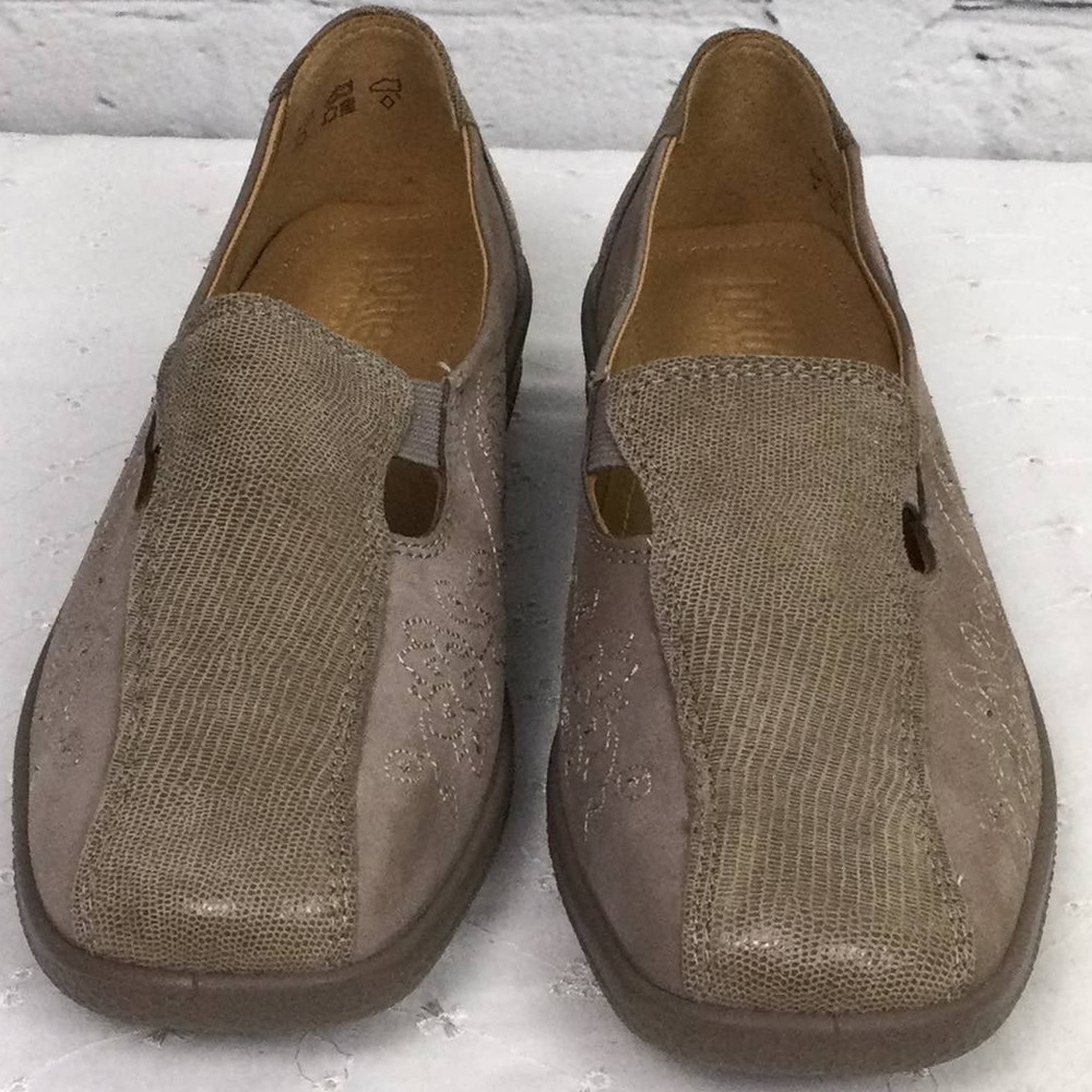 NEW Hotter Calypso Comfort Concept Tan Leather Slip On Square Toe Loafer 10 - Picture 14 of 14